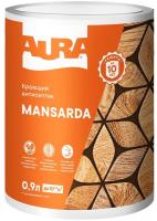 Водоразбавляемый кроющий антисептик для деревянных фасадов "AURA Mansarda" База TR 0,9л