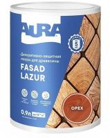 Декоративно-защитная лазурь для древесины "Aura Fasad Lazur" Орех 0,9л