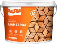 Водоразбавляемый кроющий антисептик для деревянных фасадов "AURA Mansarda" База TR 9л