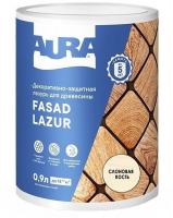 Декоративно-защитная лазурь для древесины "Aura Fasad Lazur" Слоновая кость 0,9л