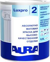 Краска абсолютно матовая для высококачественной отделки "AURA LUXPRO 2" База А 0,9л
