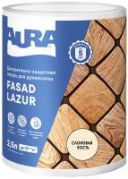 Декоративно-защитная лазурь для древесины "Aura Fasad Lazur" Слоновая кость 2,5л