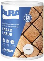 Декоративно-защитная лазурь для древесины "Aura Fasad Lazur" Белый 2,5л