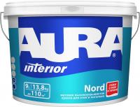 Краска интерьерная для стен и потолков "AURA NORD" 9л База А