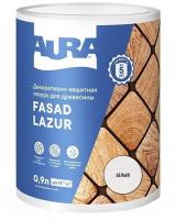 Декоративно-защитная лазурь для древесины "Aura Fasad Lazur" Белый 0,9л