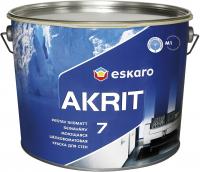 Краска в/д для стен и потолков шелково-матовая "Eskaro Akrit-7" База А 9,5л