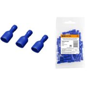 Разъем плоский полностью изолированный РППИ-М 2-250 синий (мама) (50 шт) TDM