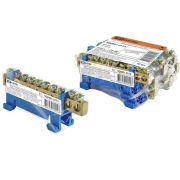 Шина «N» нулевая с изолятором на DIN-рейку 6x9мм стойка мал. 10 групп инд. стикер TDM