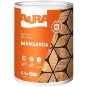 Водоразбавляемый кроющий антисептик для деревянных фасадов «AURA Mansarda» База TR 0,9л