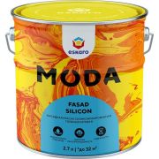Краска фасадная глубокоматовая силиконизированная «Eskaro Moda Fasad Silicon» База TR, 2,7л