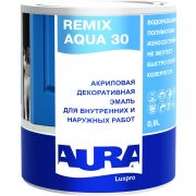 Эмаль акриловая п/матовая «AURA LUXPRO REMIX AQUA 30» База TR 0,9л