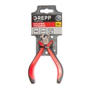 Кусачки торцевые GREPP мини никелированные авторазжим двухкомпонентные рукоятки 105мм