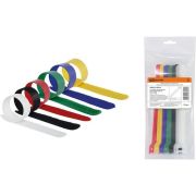 Набор хомутов-липучек НХЛ 16х310мм, 6 цветов по 2 штуки (12 шт) TDM
