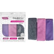 Набор салфеток микрофибра Ladina 30*30см 3шт