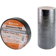Изолента ПВХ профессиональная 0,18х19мм Черная 20м TDM