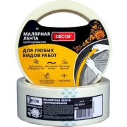 Малярная лента DECOR 19мм х 50м креппированная 140 мкм