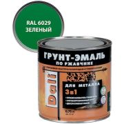 Грунт-эмаль по ржавчине 3в1 DALI RAL 6029 зелёный 0,75л