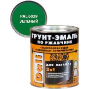 Грунт-эмаль по ржавчине 3в1 DALI RAL 6029 зелёный 2л