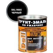 Грунт-эмаль по ржавчине 3в1 DALI RAL 9005 черный 2л
