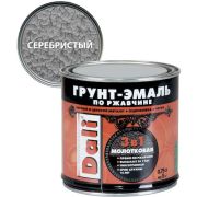 Грунт-эмаль по ржавчине 3в1 молотковая DALI серебристый 0,75л