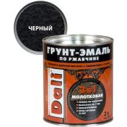 Грунт-эмаль по ржавчине 3в1 молотковая DALI чёрный 2л