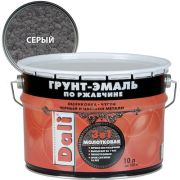 Грунт-эмаль по ржавчине 3в1 молотковая DALI серый 10л