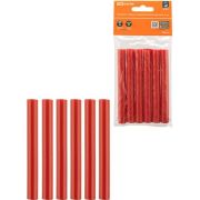 Клеевые стержни универсальные красные, 11 мм x 100 мм, 6 шт, «Алмаз» TDM
