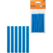Клеевые стержни универсальные синие, 11 мм x 100 мм, 6 шт, «Алмаз» TDM