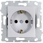 Розетка Vesta-Electric Silver одинарная с заземлением без рамки