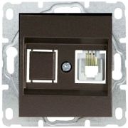 Розетка Vesta-Electric Brown для сетевого кабеля LAN без рамки