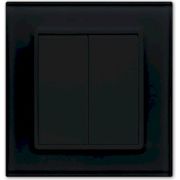 Выключатель Vesta-Electric Exclusive Black двухклавишный