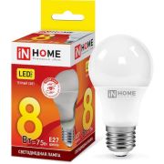 Лампа светодиодная LED-A60-VC 8Вт 230В Е27 3000К 720Лм IN HOME