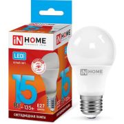 Лампа светодиодная LED-A60-VC 15Вт 230В Е27 4000К 1350Лм IN HOME