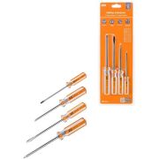 Набор отверток 4 шт.: SL3x75, SL5х100, PH1х75, PH2х100 (блистер), CS «Гранит» TDM
