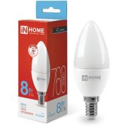 Лампа светодиодная LED-СВЕЧА-VC 8Вт 230В Е14 6500К 760Лм IN HOME