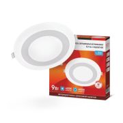 Панель светодиодная встраиваемая круглая RLP-BL 9Вт 230В 4000К 540Лм 145мм с подсветкой бел IN HOME