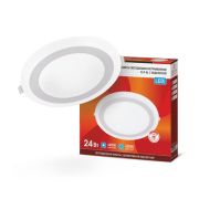 Панель светодиодная встраиваемая круглая RLP-BL 24Вт 230В 4000К 1440Лм 245мм с подсветкой бел INHOME