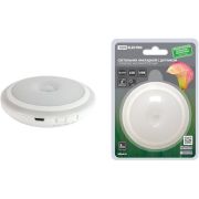 Светильник накладной светодиодный 80х80, 0,5Вт, Li-Pol 3,7В 0,6А*ч, дат. движ. и освещ., USB, TDM