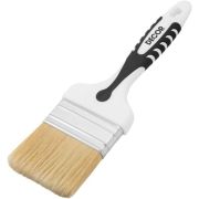 Кисть плоская DECOR «Black White» 50х15мм, светлая смешанная щетина, 2К ручка