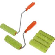 Набор DECOR «Бравый прораб»: d15 мм, 2 ручки 100мм + 6 роликов полиакрил 100 мм