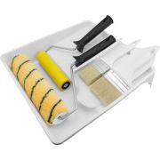 Набор DECOR «Почти даром»: ванночка 32х35 + валик полиакр.240мм + приж.150мм + кисть50,75 + шпат.4в1