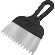 Шпатель зубчатый DECOR 150мм, зуб 6*6 мм, пластиковая ручка, нержавеющая сталь