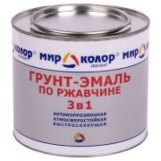 Грунт-эмаль по ржавчине 3 в 1 Мирколор красно-коричневый 2,5кг