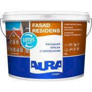 Краска фасадная модифицированная силоксаном «AURA FASAD RESIDENS» База TR 9л
