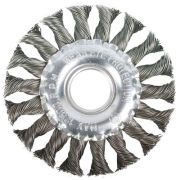 Щетка-крацовка дисковая Toolberg, для УШМ, стальная жгут. проволока, 100мм