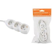 Удлинитель бытовой У03 3 гнезда, 3 метра, с заземлением, ПВС 3х1мм2 16А/250В TDM